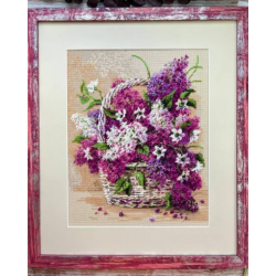 Basket of Lilacs 24x30 cm SR2359