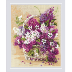 Basket of Lilacs 24x30 cm SR2359
