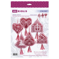 Christmas Ornaments Gingerbread Patterns 3 pcs., 7x8 cm each SR2363AC
