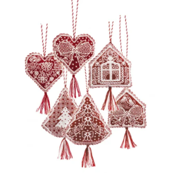 Christmas Ornaments Gingerbread Patterns 3 pcs., 7x8 cm each SR2363AC