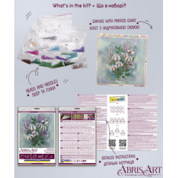 Midi Bead Embroidery Kit on Art Canvas "Gentle dream" AAMB-091