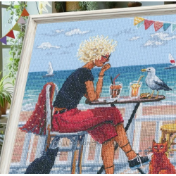 Cross-stitch kits "Holiday by the sea" 21,5 x 23 cm RTOM1104