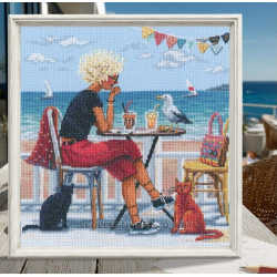Cross-stitch kits "Holiday by the sea" 21,5 x 23 cm RTOM1104