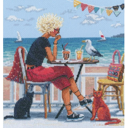 Cross-stitch kits "Holiday by the sea" 21,5 x 23 cm RTOM1104