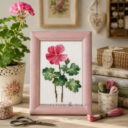Cross-stitch kit "Geranium" 10,5*15 cm RTOC450