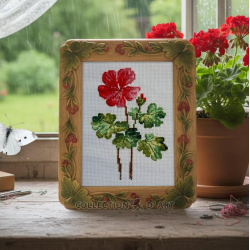 Cross-stitch kit "Geranium" 10,5*15 cm RTOC450