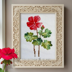 Cross-stitch kit "Geranium" 10,5*15 cm RTOC450