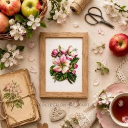 Cross-stitch kit "Apple Blossom" 10*13 cm RTOC453