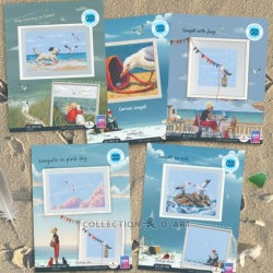 Cross-stitch kit "Seagull with flags" 12 x 11 cm RTOM1107
