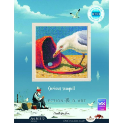 Cross-stitch kit "Curious seagull" 14 x 14 cm RTOM1110