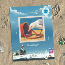 Cross-stitch kit "Curious seagull" 14 x 14 cm RTOM1110