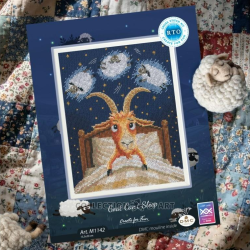 Cross-stitch kit "Goat Can't Sleep" 15,5*20 cm RTOM1142