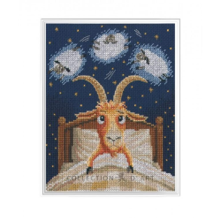Cross-stitch kit "Goat Can't Sleep" 15,5*20 cm RTOM1142
