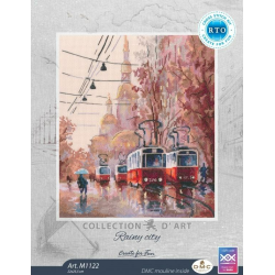 Cross-stitch kit "Rainy city" 22*25,5 cm RTOM1122