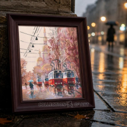 Cross-stitch kit "Rainy city" 22*25,5 cm RTOM1122