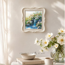 Cross-stitch kit "Anemones by the waterfall" 21*22,5 cm RTOM1120