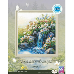 Cross-stitch kit "Anemones by the waterfall" 21*22,5 cm RTOM1120