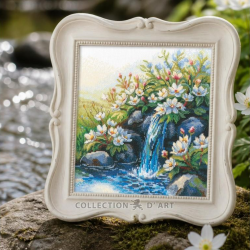 Cross-stitch kit "Anemones by the waterfall" 21*22,5 cm RTOM1120