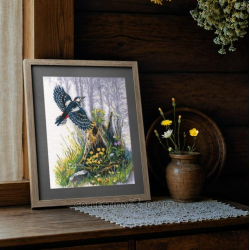 Cross-stitch kit "Architect bird" 21*27 cm RTOM1119