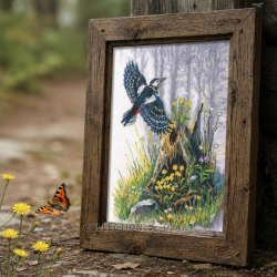 Cross-stitch kit "Architect bird" 21*27 cm RTOM1119