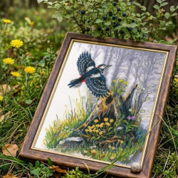 Cross-stitch kit "Architect bird" 21*27 cm RTOM1119
