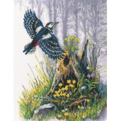 Cross-stitch kit "Architect bird" 21*27 cm RTOM1119