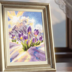 Cross-stitch kit "Watercolor gladiolus" 21,5*30 cm RTOM1114