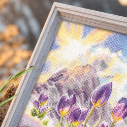 Cross-stitch kit "Watercolor gladiolus" 21,5*30 cm RTOM1114
