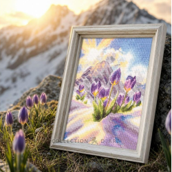 Cross-stitch kit "Watercolor gladiolus" 21,5*30 cm RTOM1114