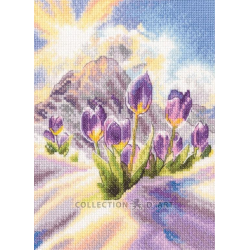 Cross-stitch kit "Watercolor gladiolus" 21,5*30 cm RTOM1114