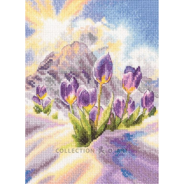 Cross-stitch kit "Watercolor gladiolus" 21,5*30 cm RTOM1114