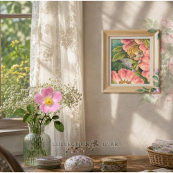 Cross-stitch kit "Secret of wild rose" 12,5*15 cm RTOM923