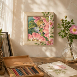 Cross-stitch kit "Secret of wild rose" 12,5*15 cm RTOM923
