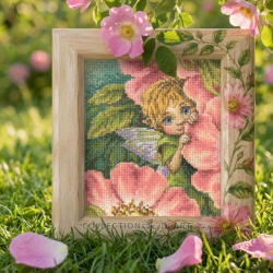 Cross-stitch kit "Secret of wild rose" 12,5*15 cm RTOM923
