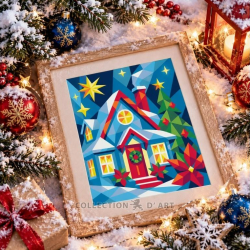 Printed tapestry canvas 14x18 cm CDA3390