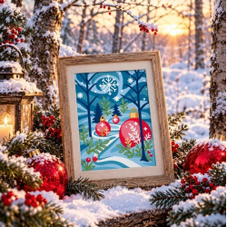 Printed tapestry canvas 14x18 cm CDA3395