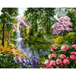 Paint by Numbers kit. Paradise gardens 40x50 cm A117