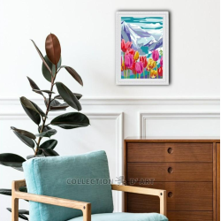 Tapestry kit "Tulips in mountains" 22x30 cm CDA6342K