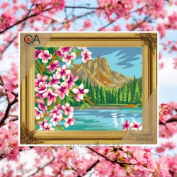 Tapestry kit "Blooming Mountain" 22x30 cm CDA6345K