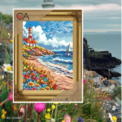 Tapestry kit "Seaside cliff" 22x30 cm CDA6346K