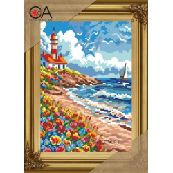Tapestry kit "Seaside cliff" 22x30 cm CDA6346K