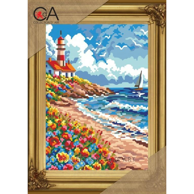 Tapestry kit "Seaside cliff" 22x30 cm CDA6346K