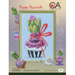 Cross stitch kit "Happy hyacinth" 10x15 cm CDABC8149