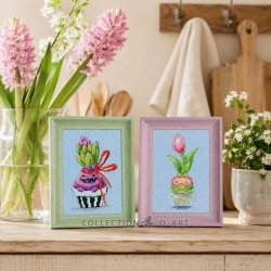 Cross stitch kit "Happy hyacinth" 10x15 cm CDABC8149