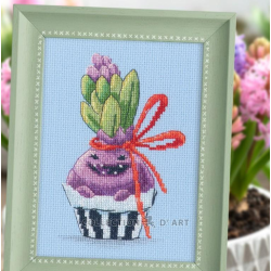 Cross stitch kit "Happy hyacinth" 10x15 cm CDABC8149