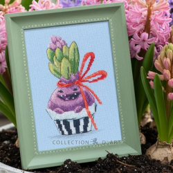 Cross stitch kit "Happy hyacinth" 10x15 cm CDABC8149