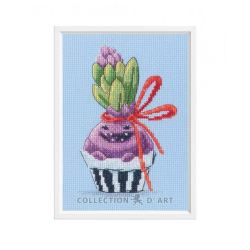 Cross stitch kit "Happy hyacinth" 10x15 cm CDABC8149