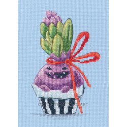 Cross stitch kit "Happy hyacinth" 10x15 cm CDABC8149