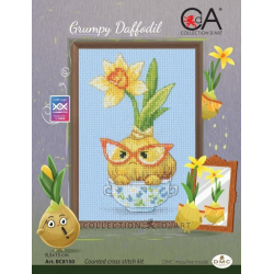 Cross stitch kit "Grumpy daffodil" 8.5x15 cm CDABC8150