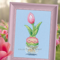 Cross stitch kit "Sleepy tulip" 6x13.5 cm CDABC8151